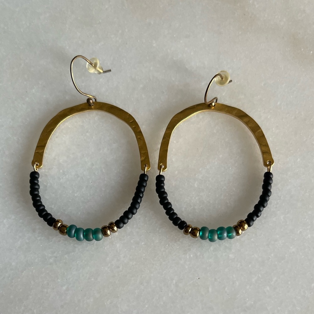 Bead & Brass Earrings